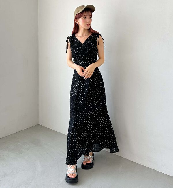 archives「小花柄ドロストノースリワンピース」|ワンピース|