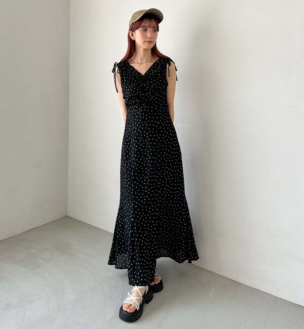 archives「小花柄ドロストノースリワンピース」|ワンピース|