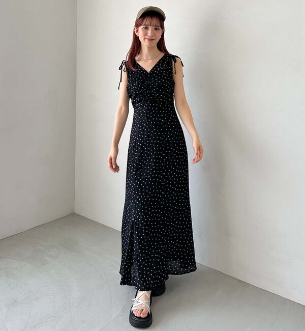 archives「小花柄ドロストノースリワンピース」|ワンピース|