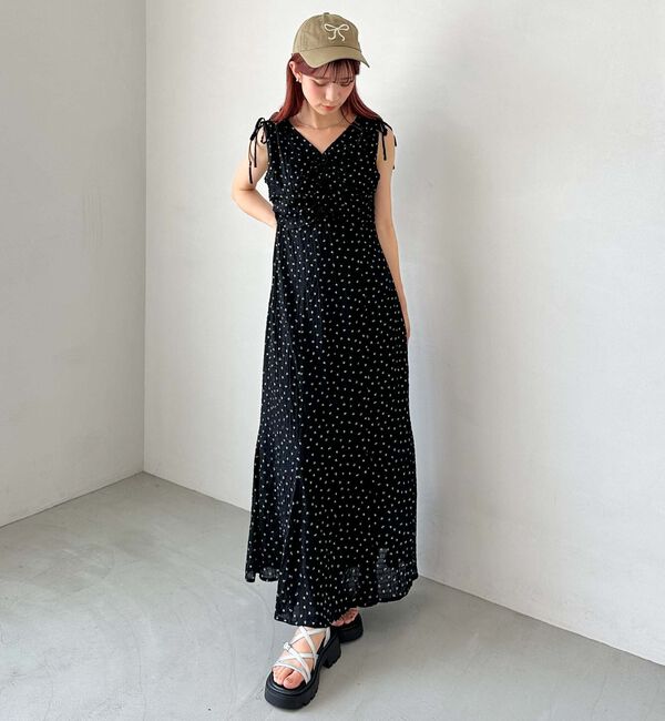 archives「小花柄ドロストノースリワンピース」|ワンピース|