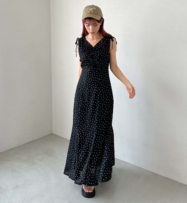 archives「小花柄ドロストノースリワンピース」|ワンピース|