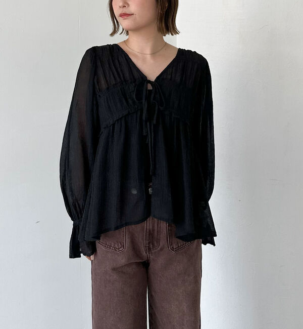 archives「楊柳シャーリングミドルブラウス」|シャツ・ブラウス|