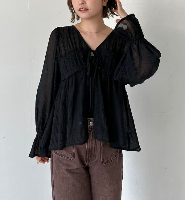 archives「楊柳シャーリングミドルブラウス」|シャツ・ブラウス|