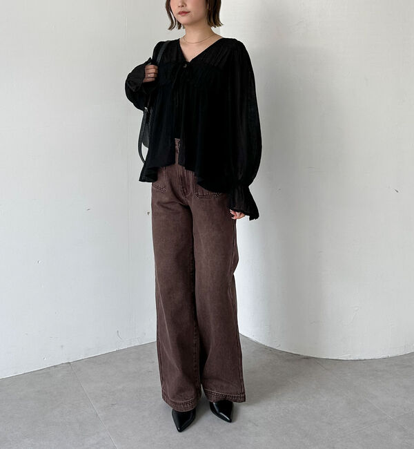 archives「楊柳シャーリングミドルブラウス」|シャツ・ブラウス|