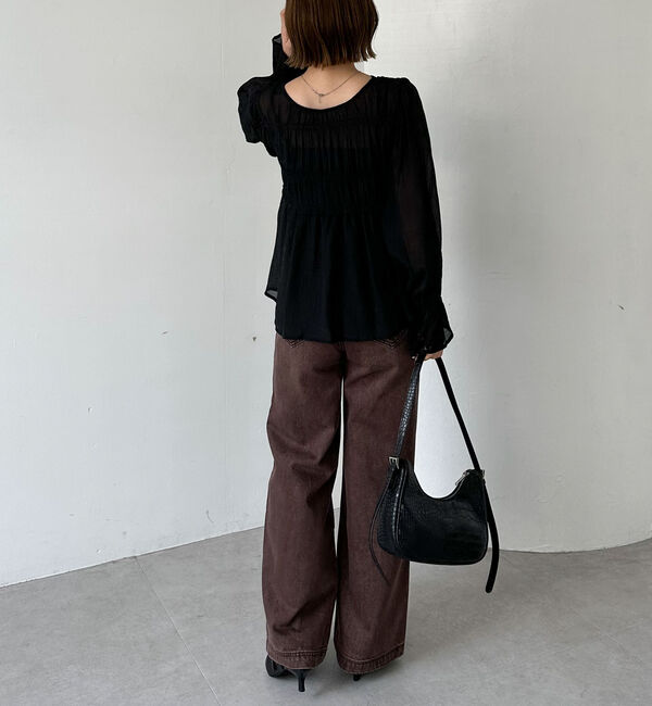 archives「楊柳シャーリングミドルブラウス」|シャツ・ブラウス|