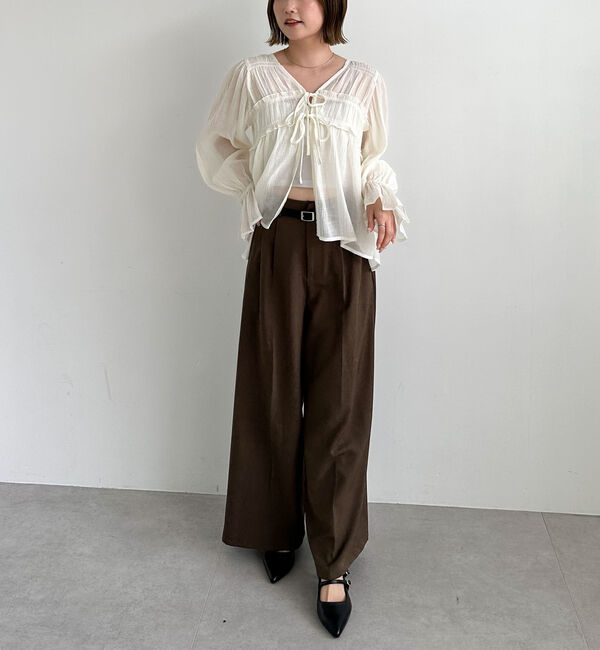 archives「楊柳シャーリングミドルブラウス」|シャツ・ブラウス|