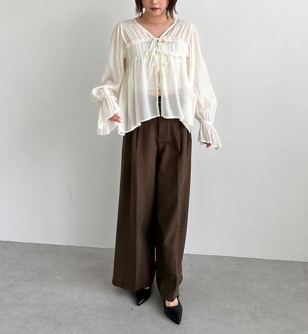 archives「楊柳シャーリングミドルブラウス」|シャツ・ブラウス|