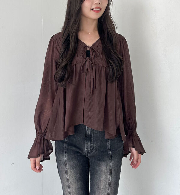 archives「楊柳シャーリングミドルブラウス」|シャツ・ブラウス|