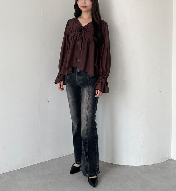 archives「楊柳シャーリングミドルブラウス」|シャツ・ブラウス|