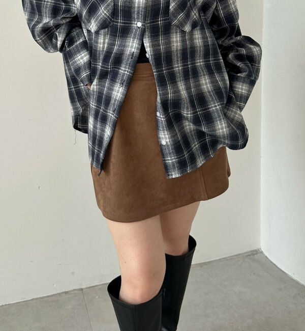 archives「スウェード台形ミニスカート」|スカート|