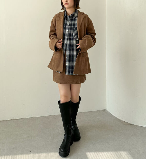 archives「スウェード台形ミニスカート」|スカート|