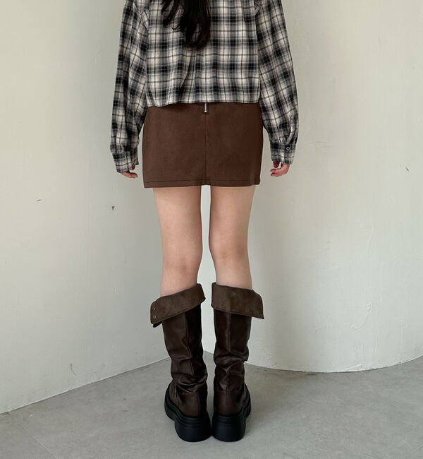 archives「スウェード台形ミニスカート」|スカート|