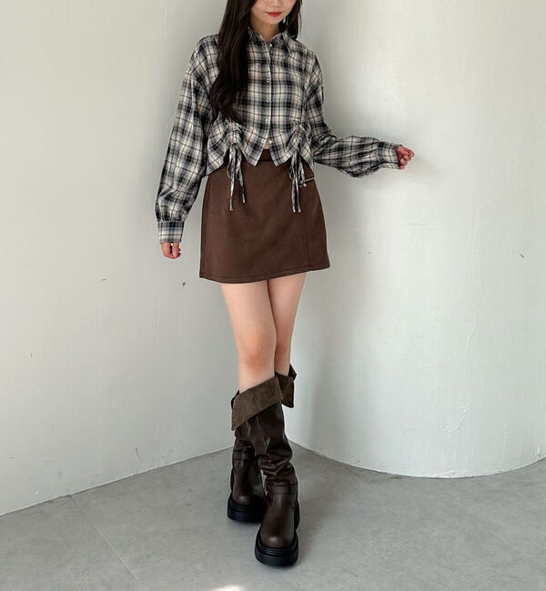 archives「スウェード台形ミニスカート」|スカート|