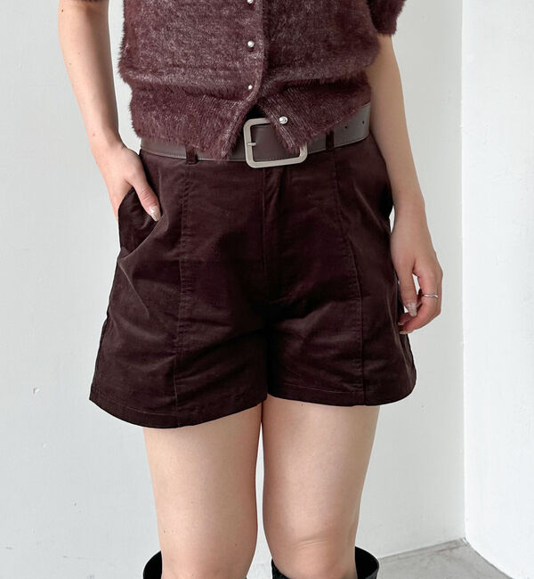 archives「ローウエストコーデュロイショートパンツ」|その他|BROWN