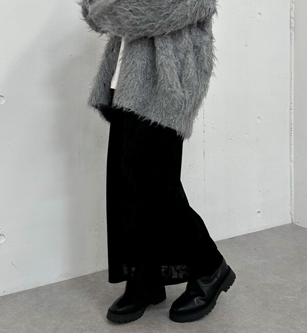 archives「メッシュベロアナロースカート」|スカート|