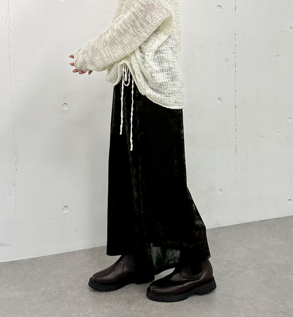 archives「メッシュベロアナロースカート」|スカート|