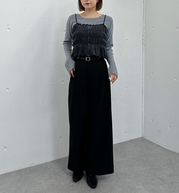 archives「ベロアシャーリングビスチェ&times;リブニットプルオーバーＳＥＴ」|カーディガン|