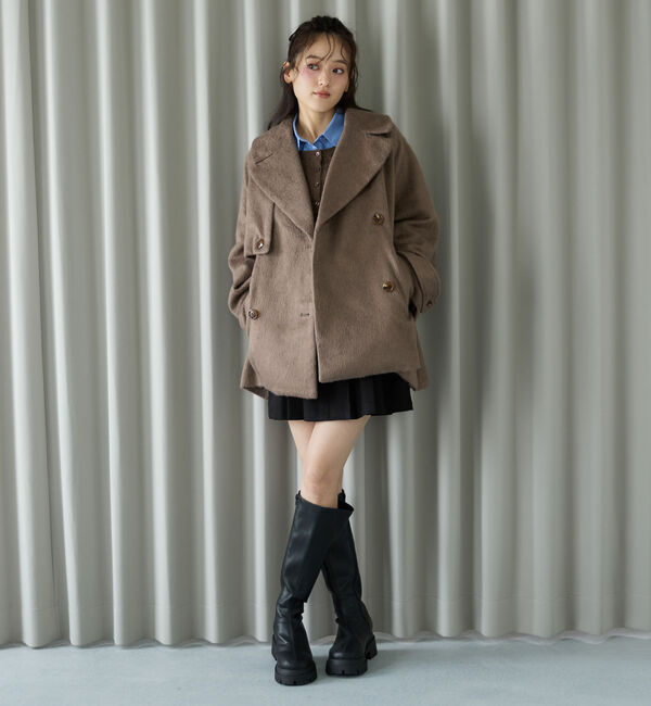 archives「シャギーダブルミドルコート」|ダッフルコート|