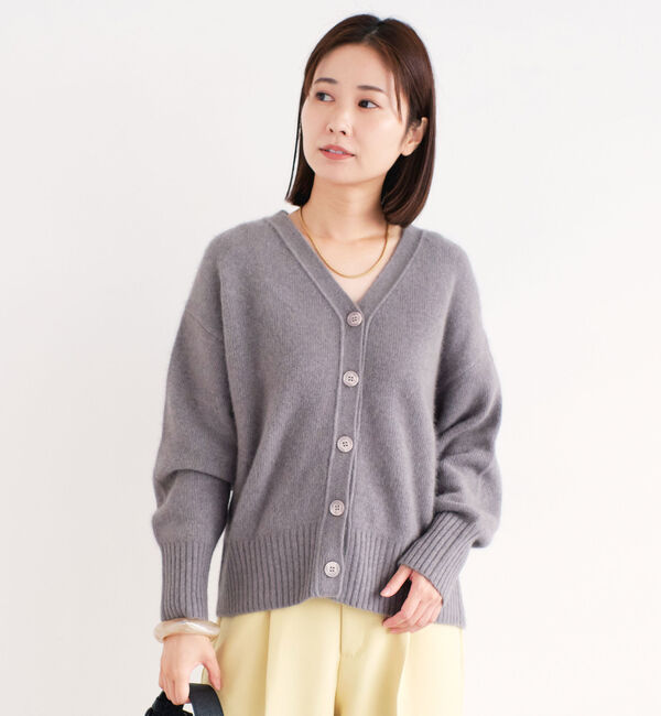 Doux archives「ＦＯＸ混ショート丈カーディガン」|カーディガン|