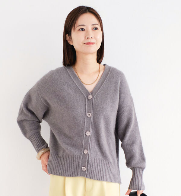 Doux archives「ＦＯＸ混ショート丈カーディガン」|カーディガン|