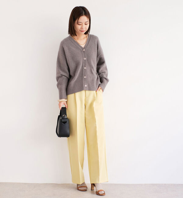 Doux archives「ＦＯＸ混ショート丈カーディガン」|カーディガン|