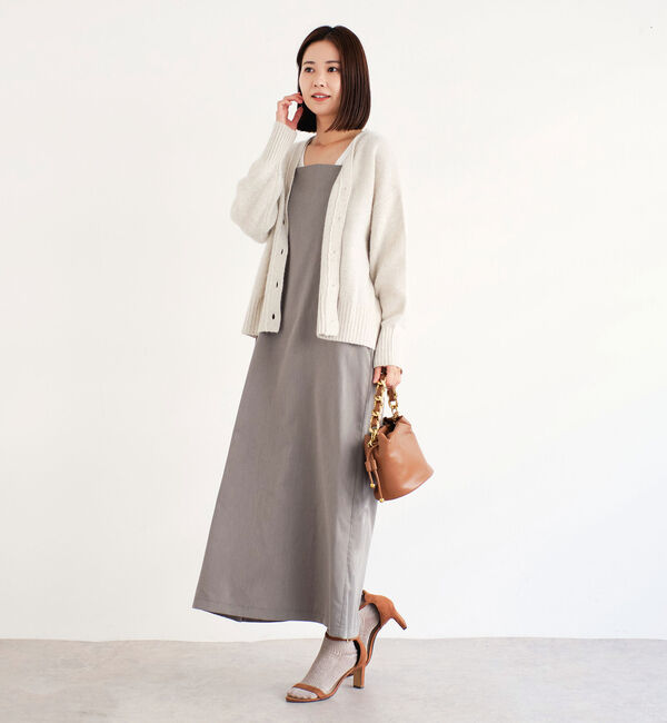 Doux archives「ＦＯＸ混ショート丈カーディガン」|カーディガン|