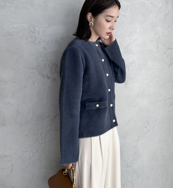 Doux archives「ダブルフェイスニットジャケット」|カーディガン|