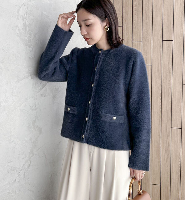 Doux archives「ダブルフェイスニットジャケット」|カーディガン|