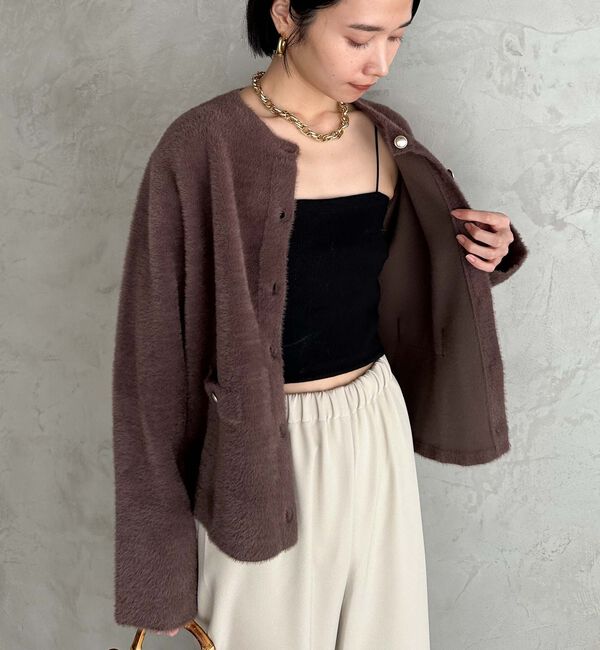 Doux archives「ダブルフェイスニットジャケット」|カーディガン|