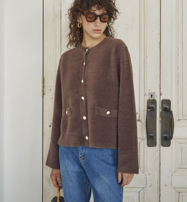Doux archives「ダブルフェイスニットジャケット」|カーディガン|