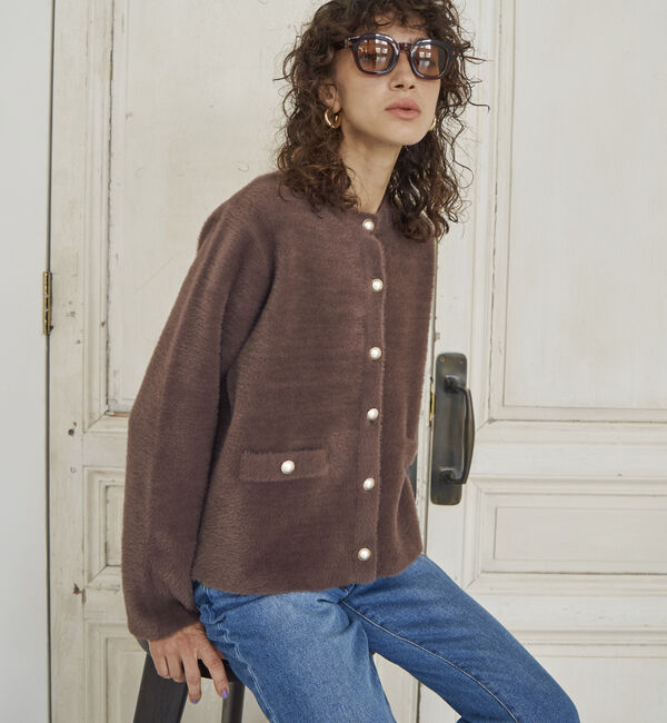 Doux archives「ダブルフェイスニットジャケット」|カーディガン|