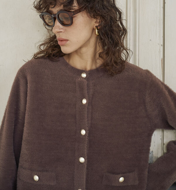 Doux archives「ダブルフェイスニットジャケット」|カーディガン|