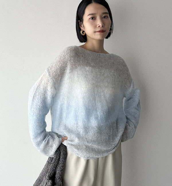 Doux archives「グラデーションモヘアニット」|ニット・セーター|