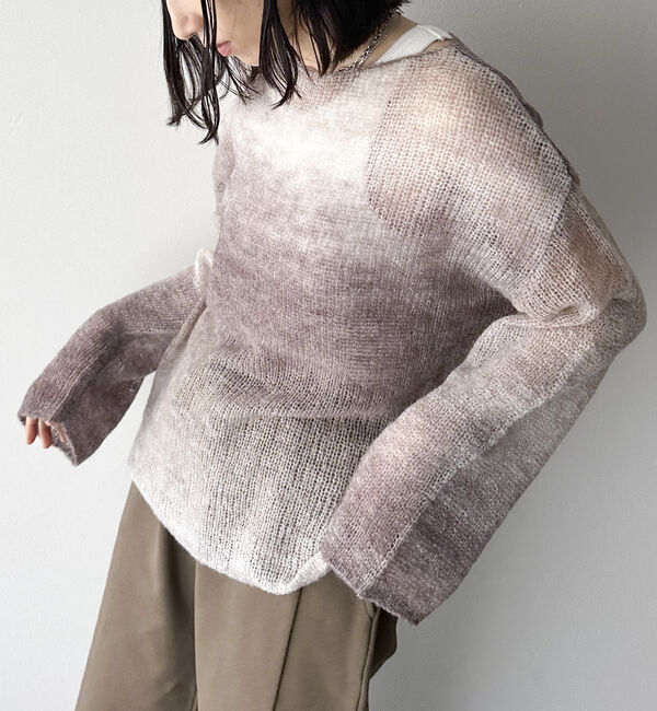 Doux archives「グラデーションモヘアニット」|ニット・セーター|