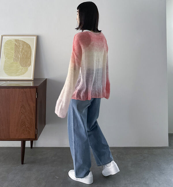 Doux archives「グラデーションモヘアニット」|ニット・セーター|