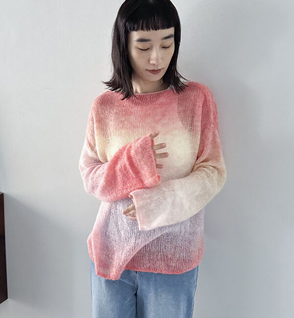 Doux archives「グラデーションモヘアニット」|ニット・セーター|