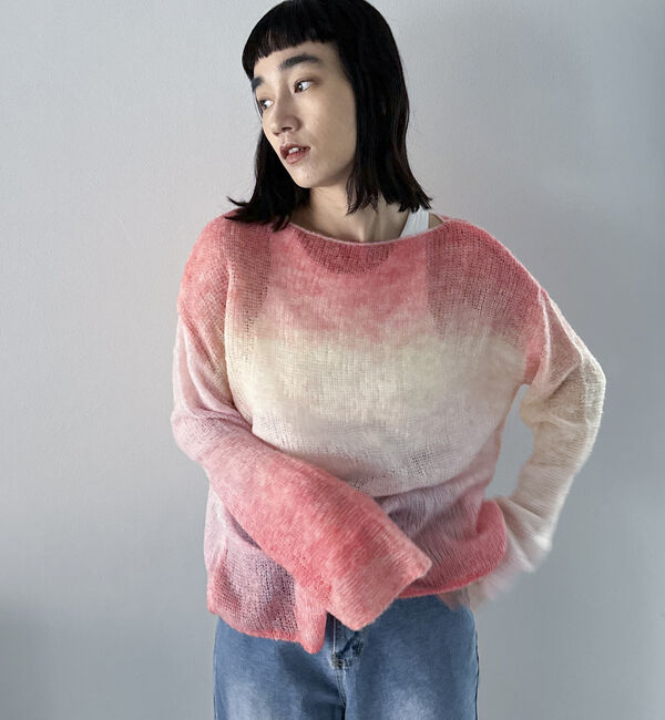 Doux archives「グラデーションモヘアニット」|ニット・セーター|