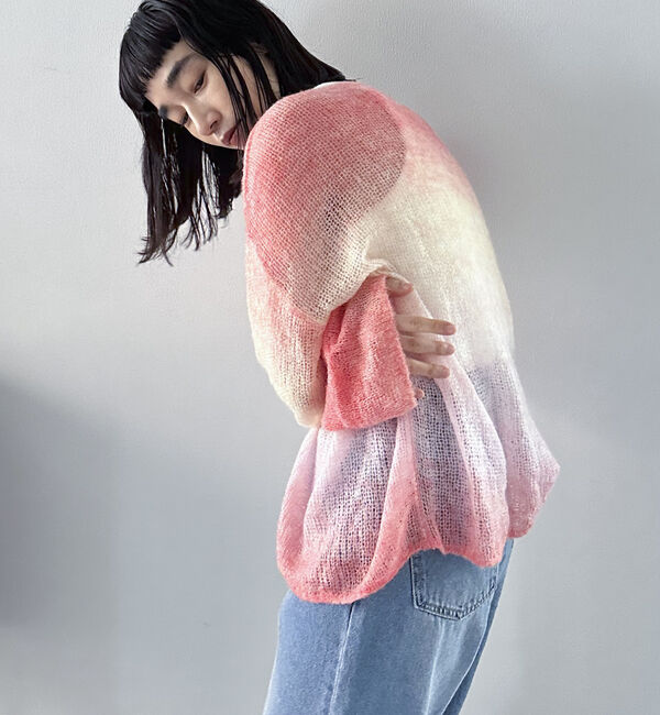 Doux archives「グラデーションモヘアニット」|ニット・セーター|