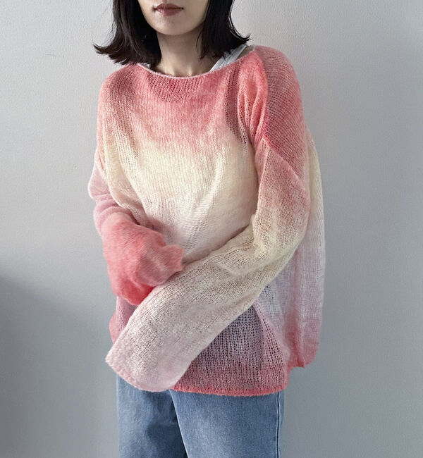Doux archives「グラデーションモヘアニット」|ニット・セーター|