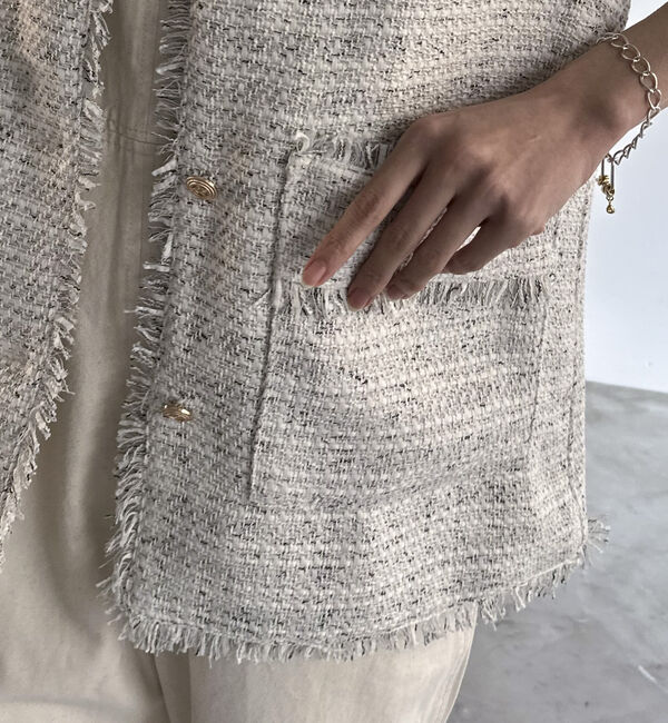 Doux archives「ＢＩＧポケットツイードジレ」|テーラードジャケット|