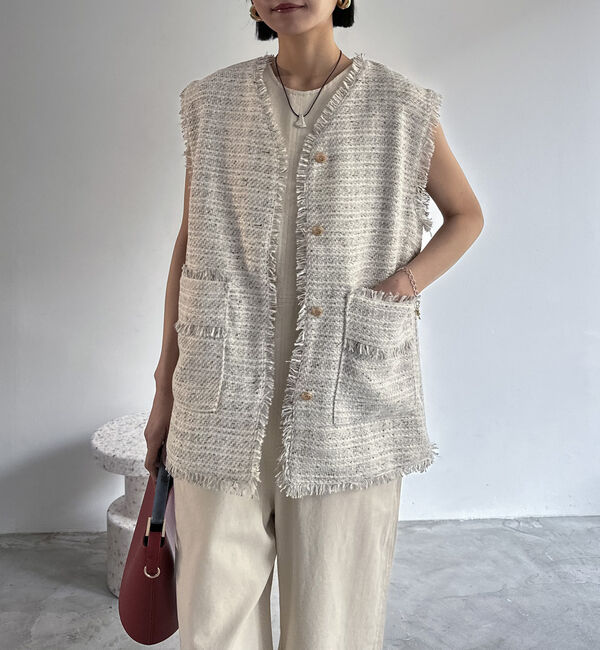 Doux archives「ＢＩＧポケットツイードジレ」|テーラードジャケット|