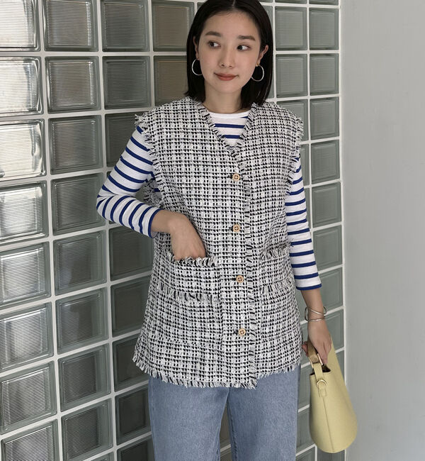 Doux archives「ＢＩＧポケットツイードジレ」|テーラードジャケット|