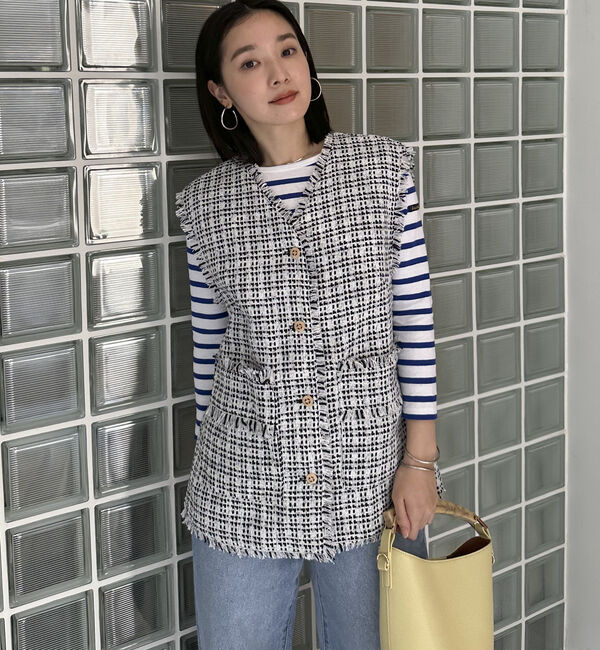 Doux archives「ＢＩＧポケットツイードジレ」|テーラードジャケット|