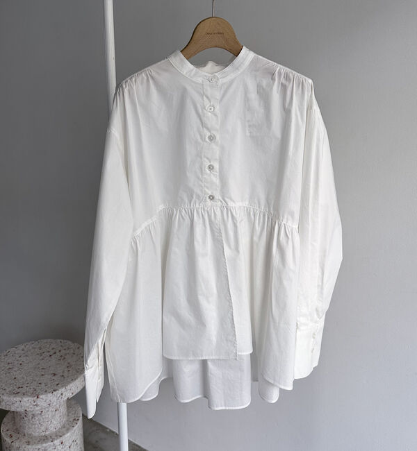 Doux archives「タイプライターギャザーブラウス」|シャツ・ブラウス|OFF WHITE