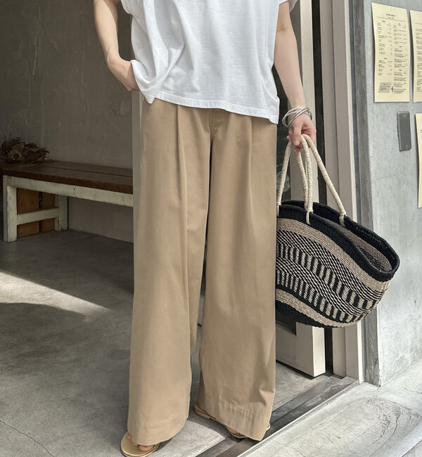 Doux archives「タックワイドパンツ」|チノ|