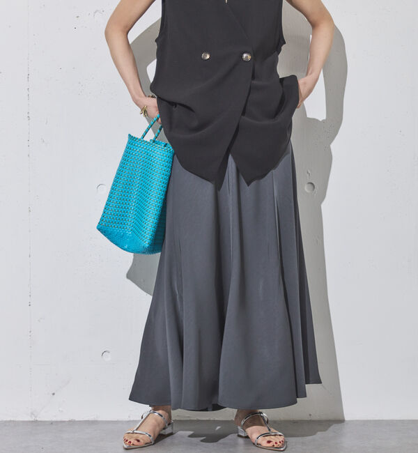Doux archives「&rsquo;サテンバイアススカート&rsquo;」|スカート|CHARCOAL GRAY