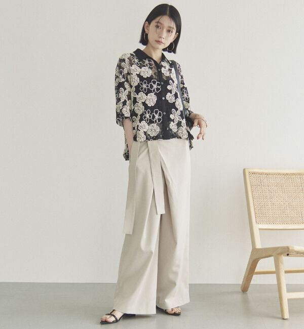 Doux archives「コードレースクロップドシャツ」|シャツ・ブラウス|