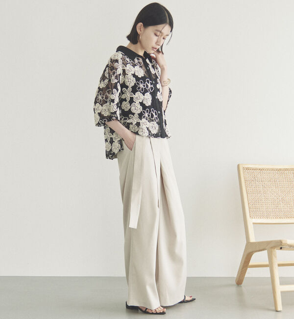 Doux archives「コードレースクロップドシャツ」|シャツ・ブラウス|