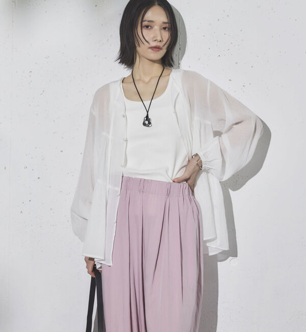 Doux archives「ティアードギャザーチュニック」|シャツ・ブラウス|OFF WHITE