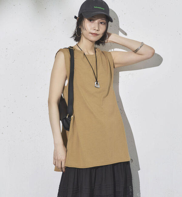 Doux archives「タックデザインノースリプルオーバー」|タンクトップ|CAMEL